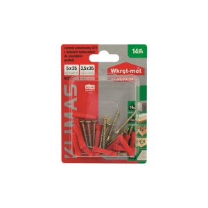 უნივერსალური დუბელი ჭანჭიკით 3.5x35მმ