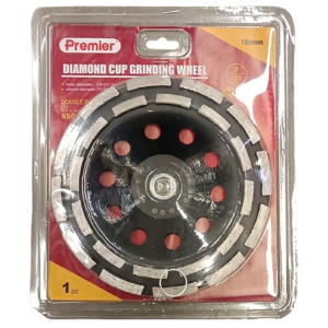 Premier-ის ორ რიგიანი ბეტონის საპრიალებელი დისკი; 180მმ