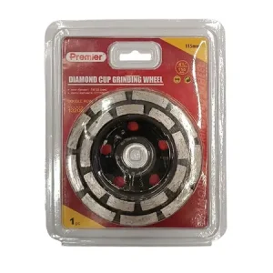 Premier-ის ორ რიგიანი ბეტონის საპრიალებელი  დისკი; 115მმ